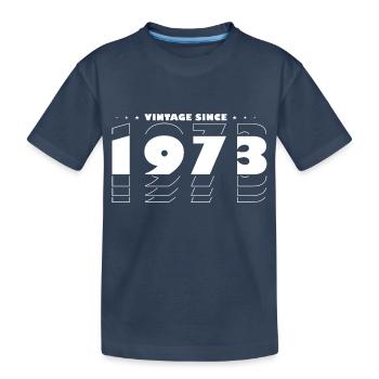 Vintage Bold Hommage à 1973 - Célébrer le 52ème - T-shirt bio Premium Enfant - bleu marine - Devant