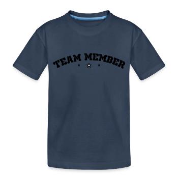Team Mitglied - Kinder Premium Bio T-Shirt - Navy - Vorne