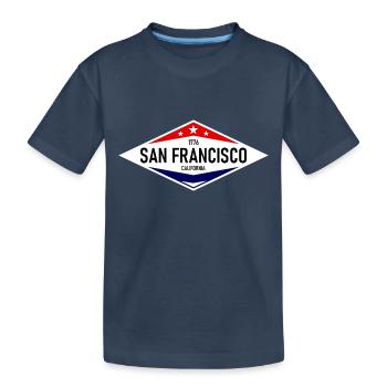 San Francisco - California - USA - United States - Kinder Premium Bio T-Shirt - Navy - Vorne