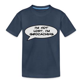 Geocaching - T-shirt bio Premium Enfant - bleu marine - Devant