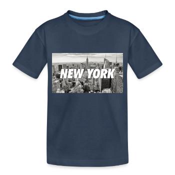 New York Manhattan - Kinder Premium Bio T-Shirt - Navy - Vorne