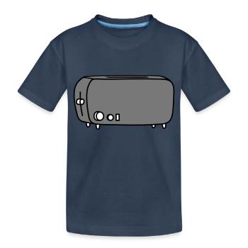 toaster bread toast - Kids' Premium Organic T-Shirt - navy - Front