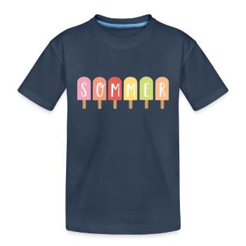 Sommer - Kinder Premium Bio T-Shirt - Navy - Vorne