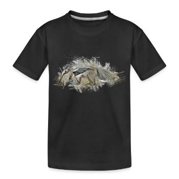 Ameisenbär - Kinder Premium Bio T-Shirt - Schwarz - Vorne