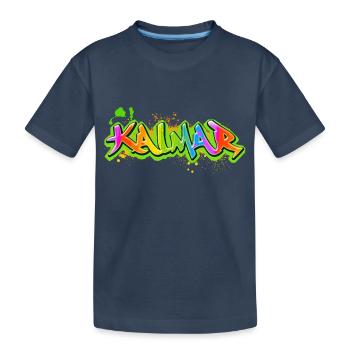 Kalmar Schweden Sverige Graffiti - Kinder Premium Bio T-Shirt - Navy - Vorne