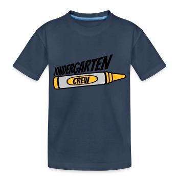 Équipe de crayon de cire de l’équipe de la maternelle - T-shirt bio Premium Enfant - bleu marine - Devant