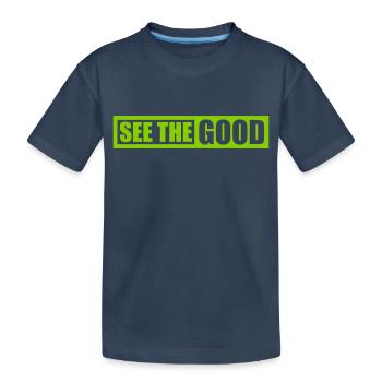 voir la bonne citation - T-shirt bio Premium Enfant - bleu marine - Devant