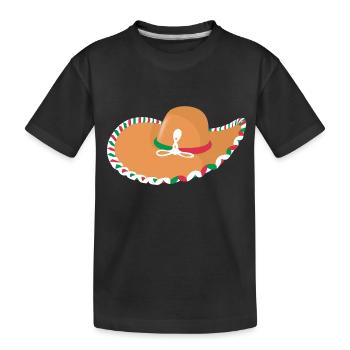 Mexikanischer Hut - Kinder Premium Bio T-Shirt - Schwarz - Vorne