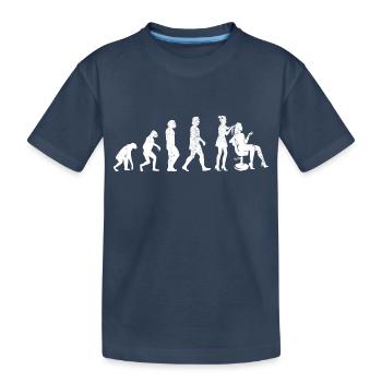 Coiffeur Femme Ciseaux Fille Coiffeuse Ciseaux Peigne - T-shirt bio Premium Enfant - bleu marine - Devant