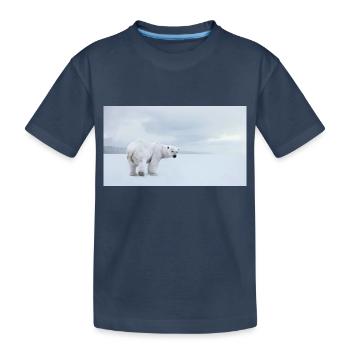 Majestätischer Eisbär in der Arktis 🐻❄️ - Kinder Premium Bio T-Shirt - Navy - Vorne