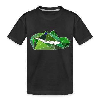 Krokodil - Kinder Premium Bio T-Shirt - Schwarz - Vorne