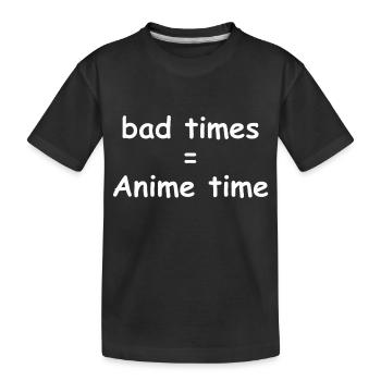 mauvais moments = temps d’anime - T-shirt bio Premium Enfant - noir - Devant