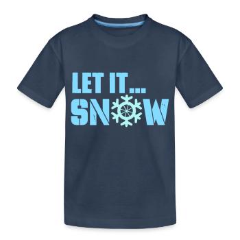 qu’il neige - T-shirt bio Premium Enfant - bleu marine - Devant