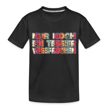 Patte chien propriétaire citation caniche anniversaire - T-shirt bio Premium Enfant - noir - Devant