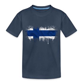 Finlande Suomi helsinki scandinavie viking fine FIN - T-shirt bio Premium Enfant - bleu marine - Devant