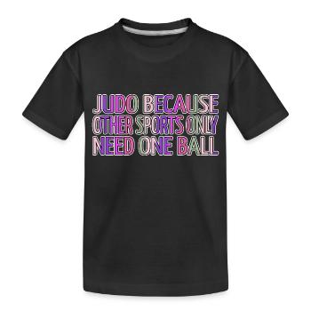 Jujutsu Belt Funny Sayings Jiu Jitsu Tae Kwon Do - Kids' Premium Organic T-Shirt - black - Front