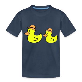 enten hut - Kinder Premium Bio T-Shirt - Navy - Vorne