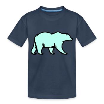 Polar bear - Kids' Premium Organic T-Shirt - navy - Front