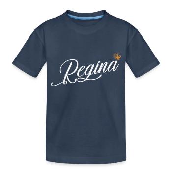 Regina Custom Name for Women Kids Toddlers - - Kids' Premium Organic T-Shirt - navy - Front
