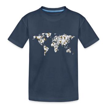 Die Welt - Kinder Premium Bio T-Shirt - Navy - Vorne