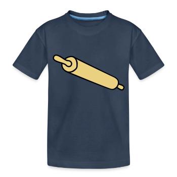 rolling_pin - Kids' Premium Organic T-Shirt - navy - Front