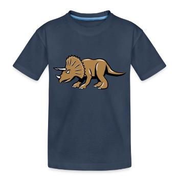 Dinosaur dinosaur Pentaceratops - Kids' Premium Organic T-Shirt - navy - Front