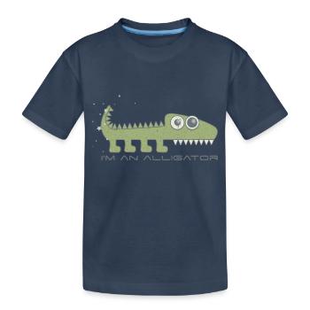 Ich bin ein Alligator - Kinder Premium Bio T-Shirt - Navy - Vorne