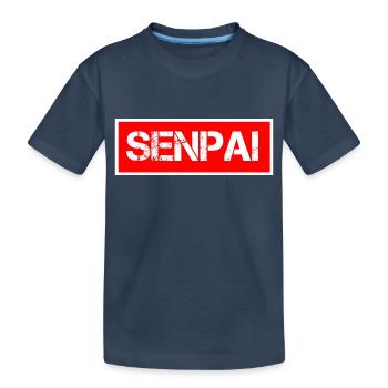 Senpai lettrage Anime Love - T-shirt bio Premium Enfant - bleu marine - Devant