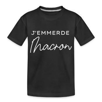 J'emm*rde Macron (blanc) - T-shirt bio Premium Enfant - noir - Devant