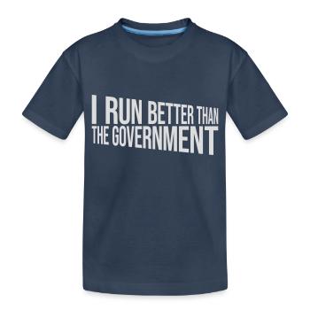mieux fonctionner que le gouvernement - T-shirt bio Premium Enfant - bleu marine - Devant