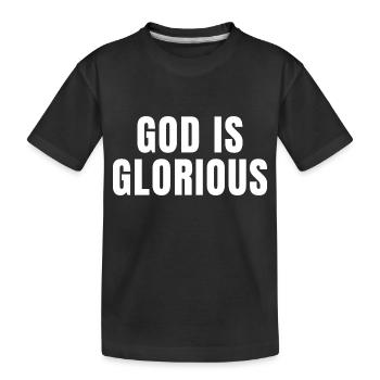 Gott ist herrlich - Christliche Zitate - Kinder Premium Bio T-Shirt - Schwarz - Vorne