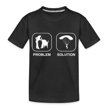 Gleitschirmfliegen Paragleiter Paragliding - Kinder Premium Bio T-Shirt - Schwarz - Vorne