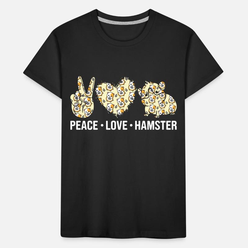Peace Love Hamsters T-shirt bio Premium Enfant