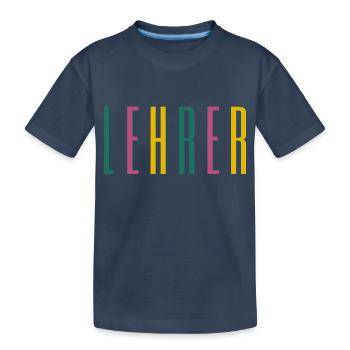 Lehrer - Schule, Beruf, Klassenzimmer - Kinder Premium Bio T-Shirt - Navy - Vorne