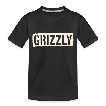 Grizzly Bär Slogan - Kinder Premium Bio T-Shirt - Schwarz - Vorne