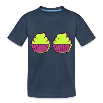 cupcake 2 - Kinder Premium Bio T-Shirt - Navy - Vorne