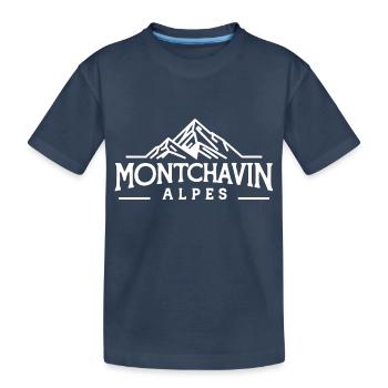 Montchavin - Alpes - T-shirt bio Premium Enfant - bleu marine - Devant