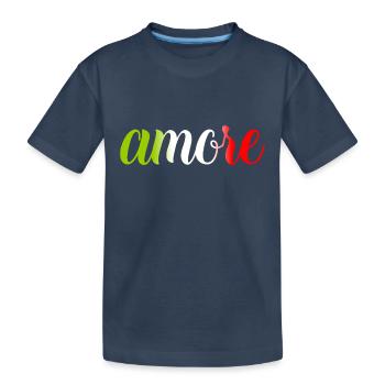 amore - Italia - Italy - Love - Liebe - Kids' Premium Organic T-Shirt - navy - Front