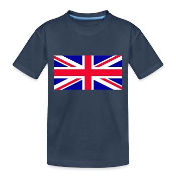 Großbritannien - Union Jack - Kinder Premium Bio T-Shirt - Navy - Vorne