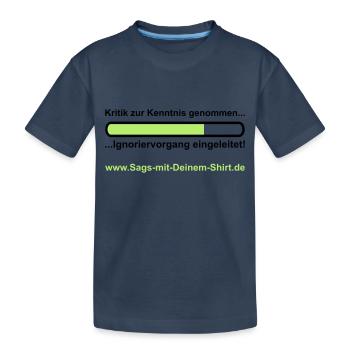 Ignoriervorgang - Promotion - Kinder Premium Bio T-Shirt - Navy - Vorne