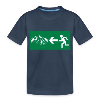 Berge - Kinder Premium Bio T-Shirt - Navy - Vorne