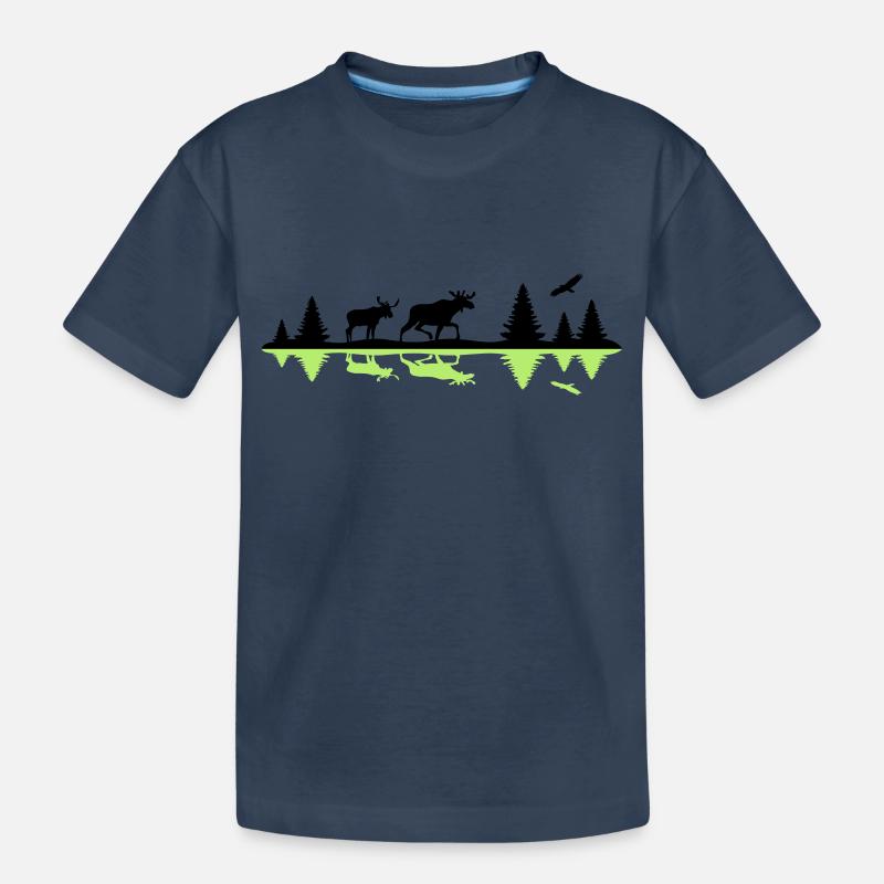Landschaft - Schweden, Norwegen - Kinder Premium Bio T-Shirt - Navy