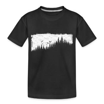 Wald - Kinder Premium Bio T-Shirt - Schwarz - Vorne