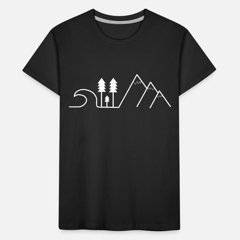 wave tree mountain - landscape white Kinder Premium Bio T-Shirt