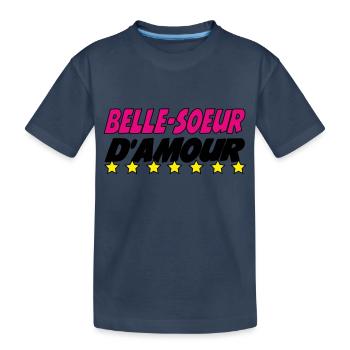 Belle Soeur d'amour - T-shirt bio Premium Enfant - bleu marine - Devant