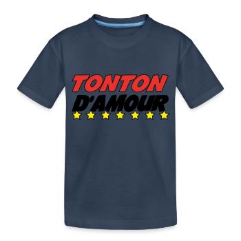 UNCLE of love - Kids' Premium Organic T-Shirt - navy - Front