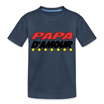 LIEBE PAPA - Kinder Premium Bio T-Shirt - Navy - Vorne