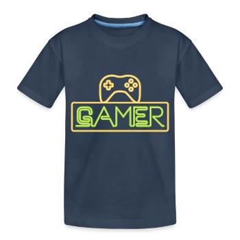 Gamer Neon - T-shirt bio Premium Enfant - bleu marine - Devant
