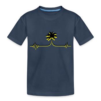 palme puls - Kinder Premium Bio T-Shirt - Navy - Vorne