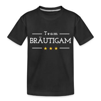 Team Bräutigam - Kinder Premium Bio T-Shirt - Schwarz - Vorne